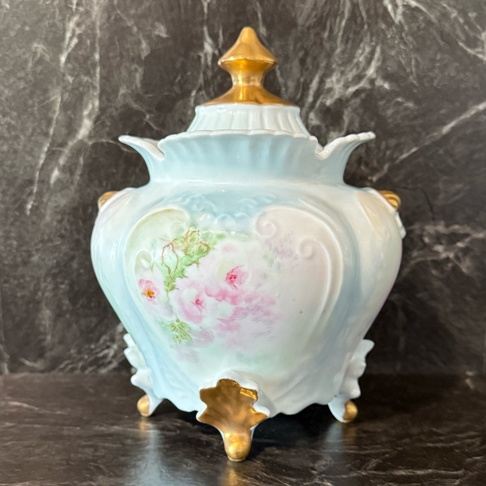 G. Hass 1964 Vintage Floral Jar w/Lid - Picture 12 of 14